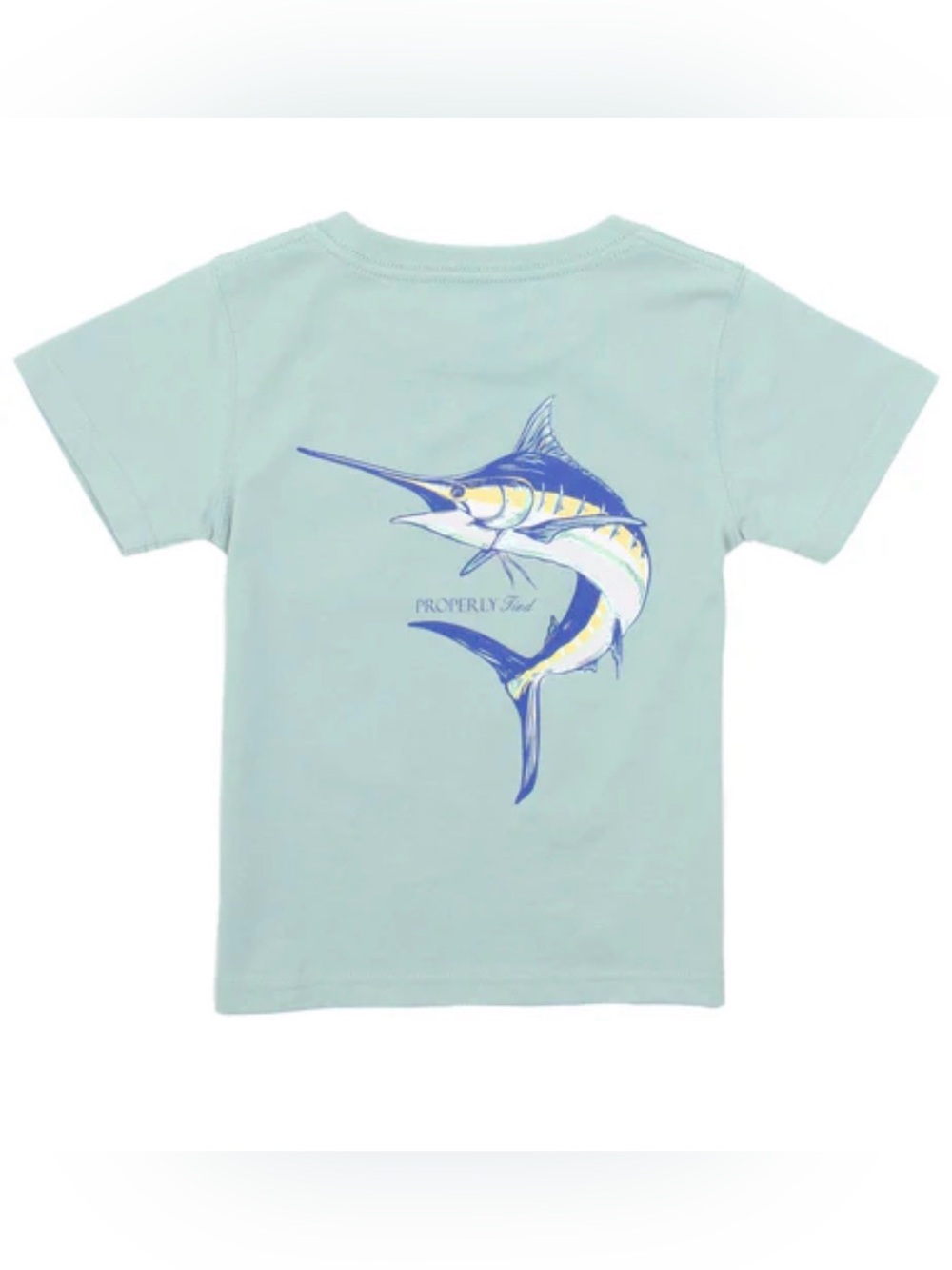 Properly Tied - Boys' Seafoam Blue Marlin Graphic Tee T-Shirt - Size: 6Y